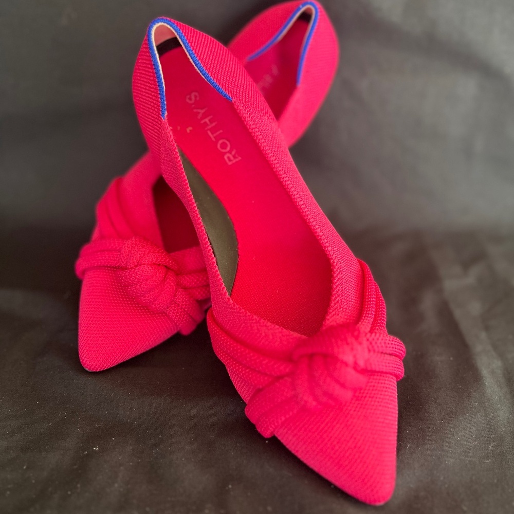 The Knot Point II in Pink by Rothy's Ladies Flat